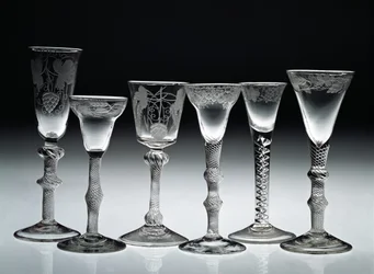 Air-twist glasses, 1750-60